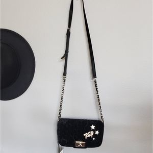 Karl Lagerfeld suede star crossbody Agyness